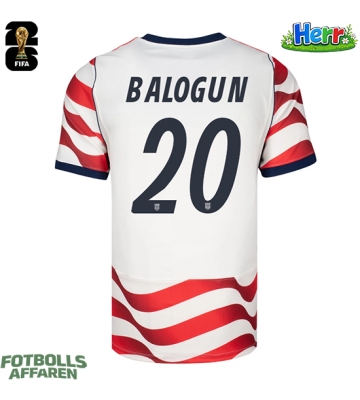 Förenta stater Folarin Balogun #20 Hemmatröja VM 2026 Kortärmad